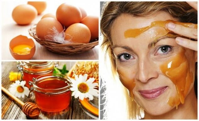 The egg yolk and honey mask helps to condition the facial skin. 